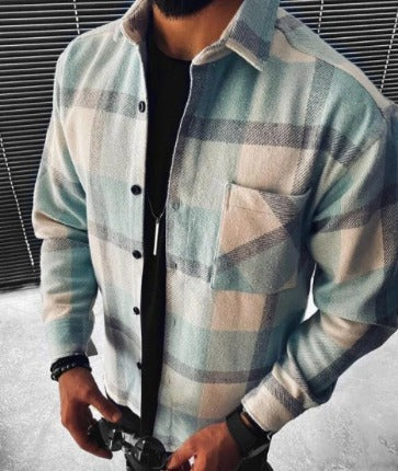 Unisex Oversize Shirt striped with long sleeves & modern design – Elvano