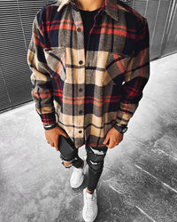 Unisex Oversize Shirt striped with long sleeves & modern design – Elvano