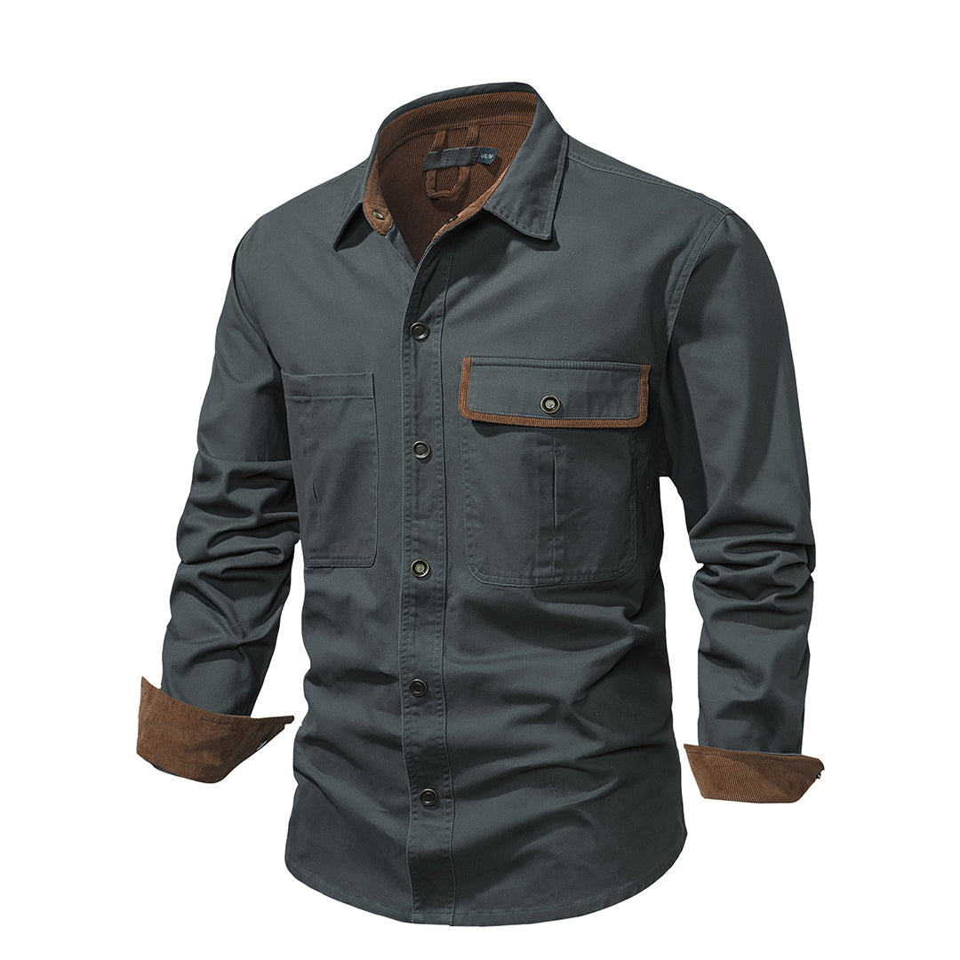 Stylish Men's Shirt with Contrasting Details – Ruben