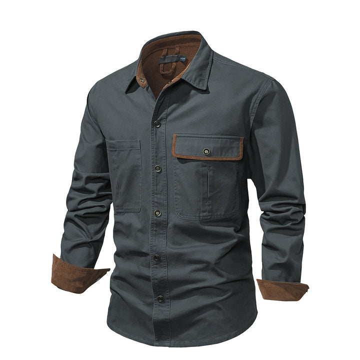 Stylish Men's Shirt with Contrasting Details – Ruben