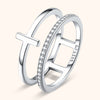 Celeste Ring – Stylish Double Cross Design