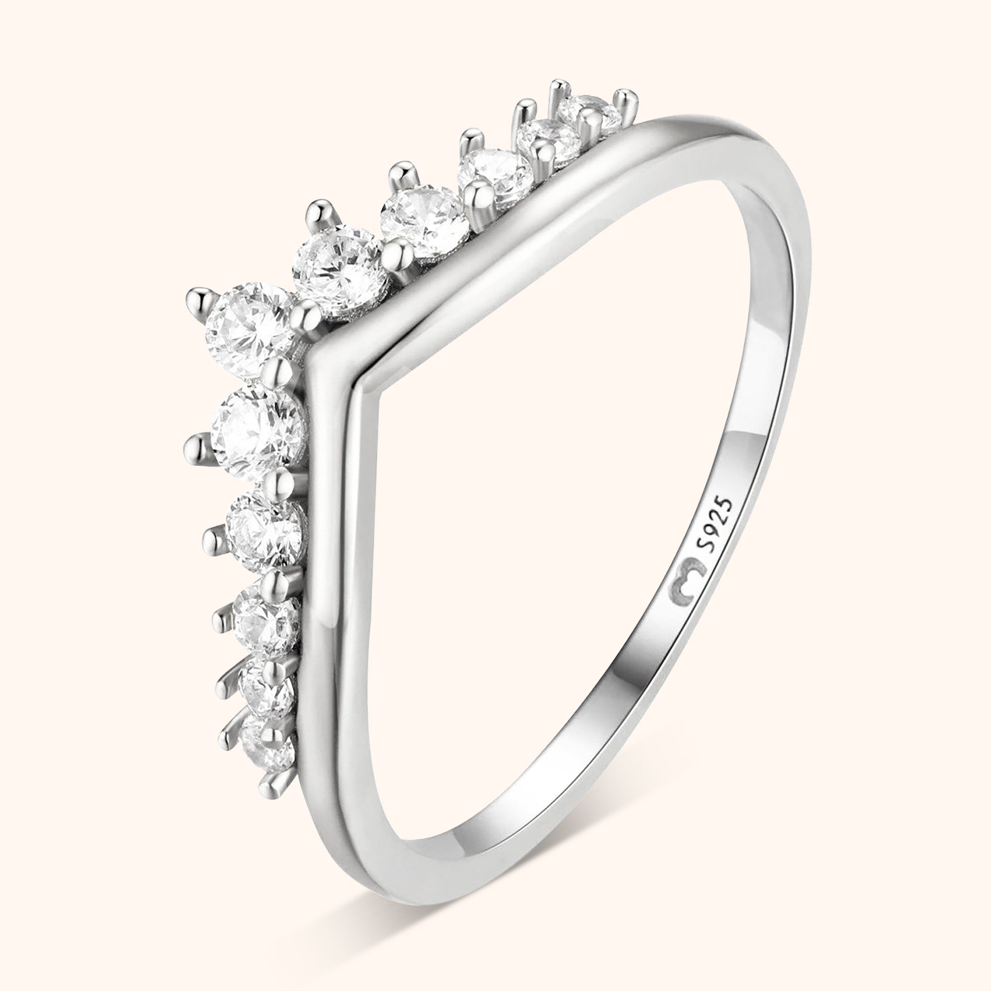 Zirconia Crown Ring – Allegra