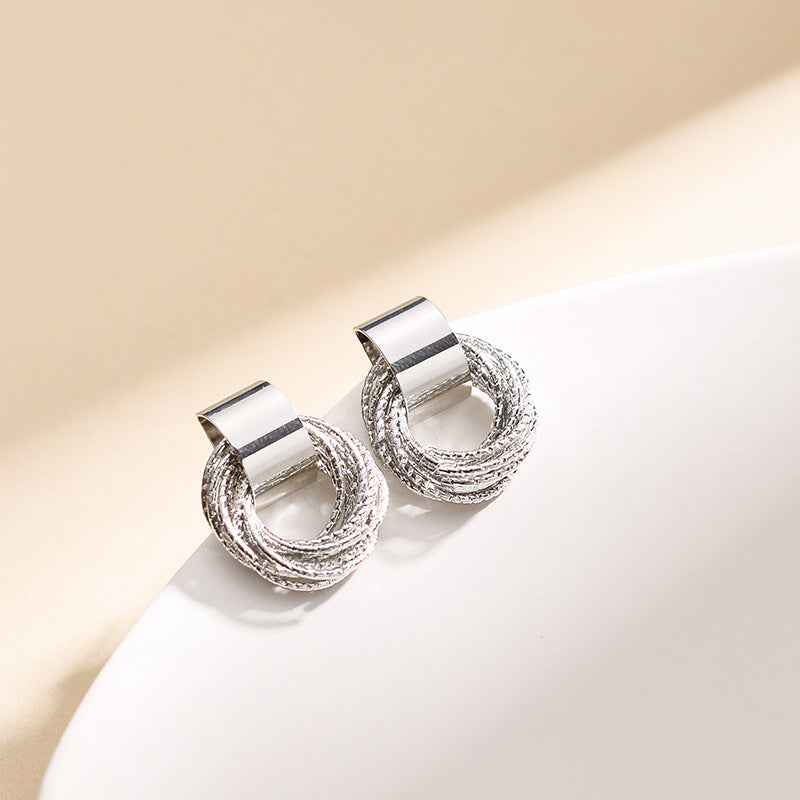 Elegant Circle Stud Earrings | Simple and Stylish