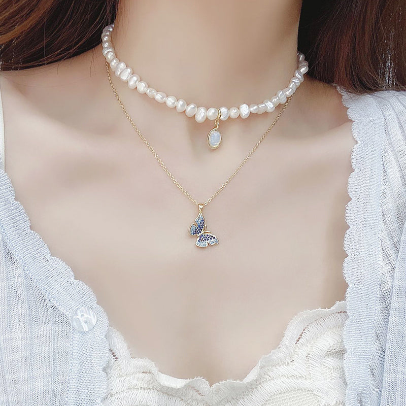 Mini Pearl Charm Necklace | Short Pearl Necklace