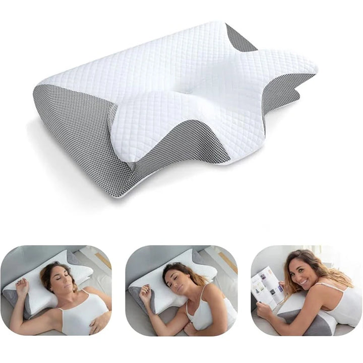 2-in-1 Memory Foam Cervical Pillow with Ergonomic Contour Design – RestAlign