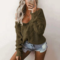 Ladies' oversized knitted sweater with long sleeves – Thalia