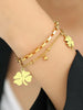 Gold Bracelet with Four-Leaf Clover Charm | Women's Lucky Jewellery