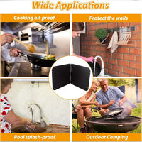 Foldable Stainless Steel Grease Splash Guard 2-Sided Oil Protector – CookShield