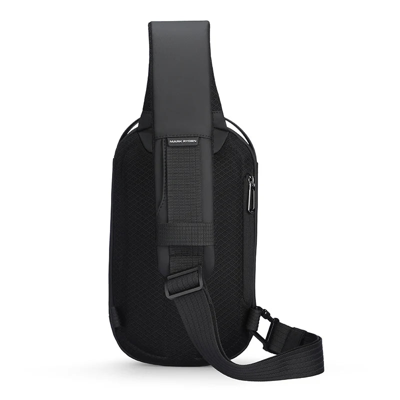 Waterproof Hard-Shell Crossbody Bag with USB Port