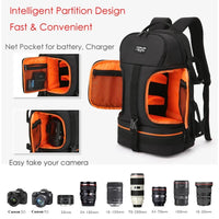 Professional Waterproof DSLR Camera Backpack with Tripod Straps & Rain Cover – Darius