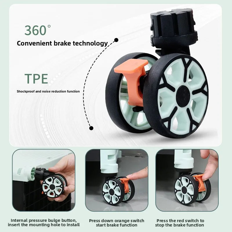 Folding Shopping Trolley with Silent Wheels – EasyCart