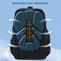 Extra-Large Waterproof Laptop & Travel Backpack with USB Charging