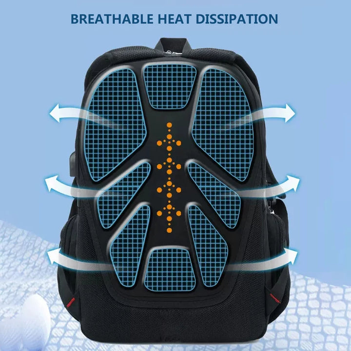 Extra-Large Waterproof Laptop & Travel Backpack with USB Charging