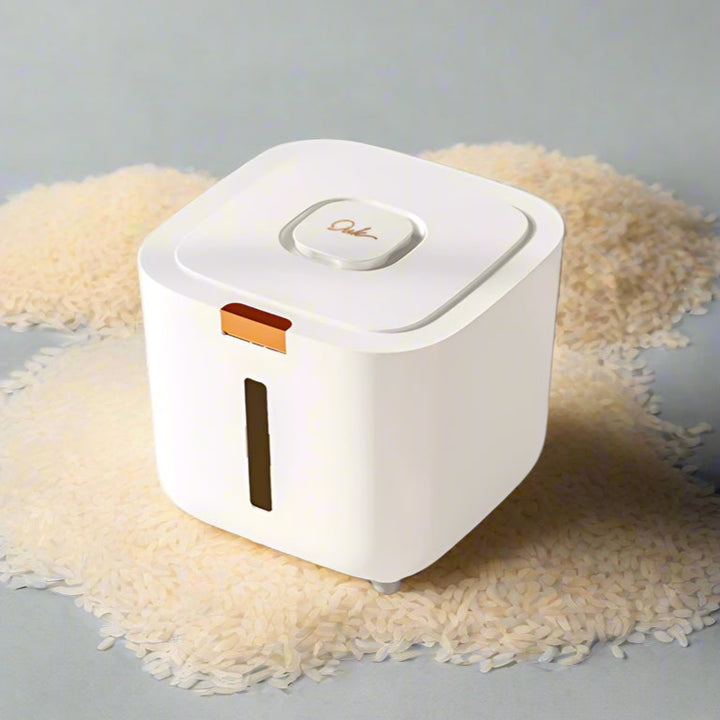 Rice Storage Box 5–10kg Airtight Moisture & Insect Resistant with Measuring Cup – GrainSafe