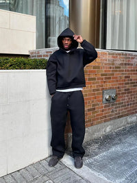 Oversized men's tracksuit with hoodie & jogging trousers – Bastian