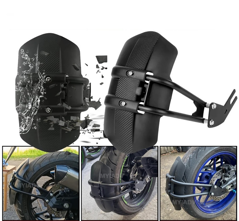 Universal Motorcycle Rear Fender Mudguard with Steel Bracket – TrailGuard