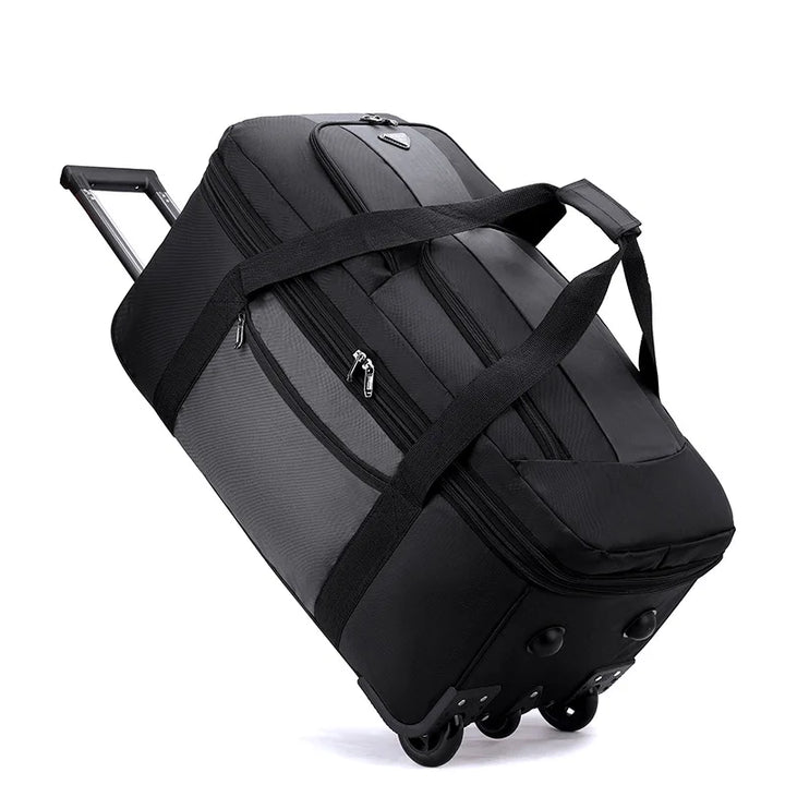Large Oxford Cloth Trolley Travel Bag with Wheels – Foldable Design