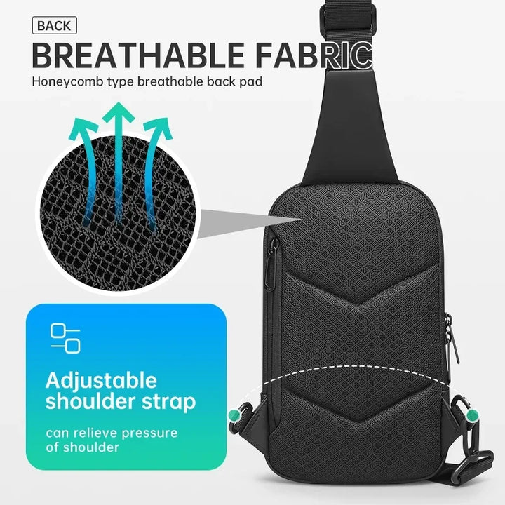 Compact Waterproof Crossbody Sling Bag for Men