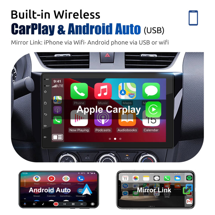 Universal Android Car Stereo with Touchscreen, GPS and Wireless CarPlay