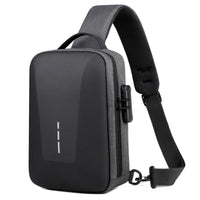 Secure Crossbody Travel Bag with Lock & USB Charging – Men's Shoulder Pack