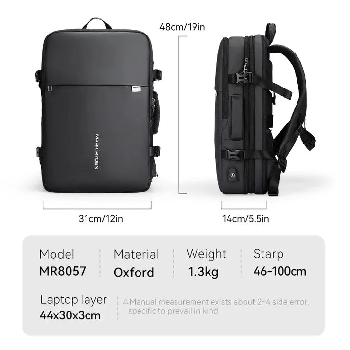 Expandable Waterproof Laptop & Airline Travel Backpack
