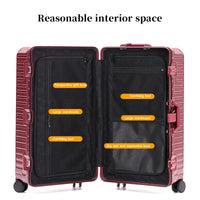Wide-Handle PC Aluminium Frame Suitcase with Spinner Wheels