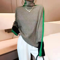 Ladies' roll neck sweater made of soft knit - Amira