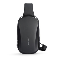 Waterproof Hard-Shell Crossbody Bag with USB Port