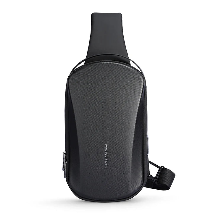 Waterproof Hard-Shell Crossbody Bag with USB Port