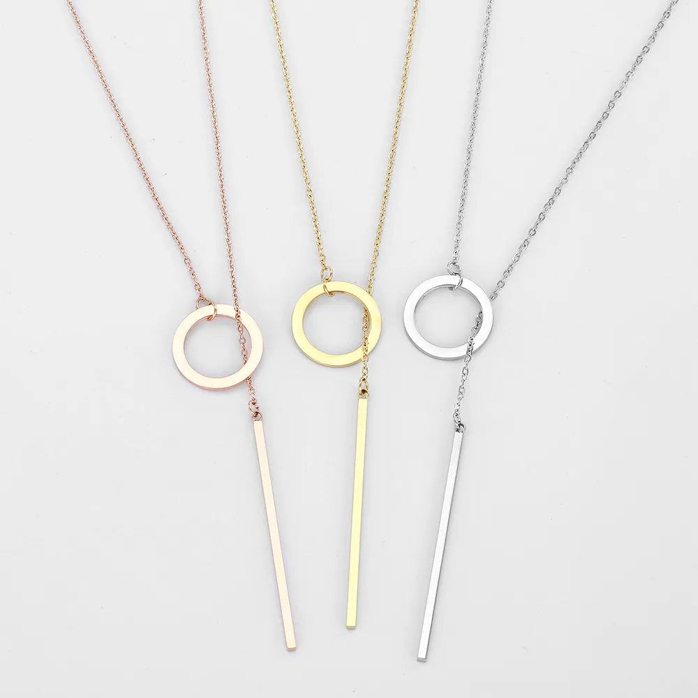 Gold Drop Bar Lariat Necklace | Elegant Women's Jewellery | Versatile Style