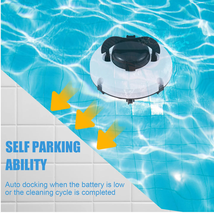 Cordless Robotic Pool Cleaner IPX8 Waterproof Dual-Motor 120-Min Runtime – AquaMate