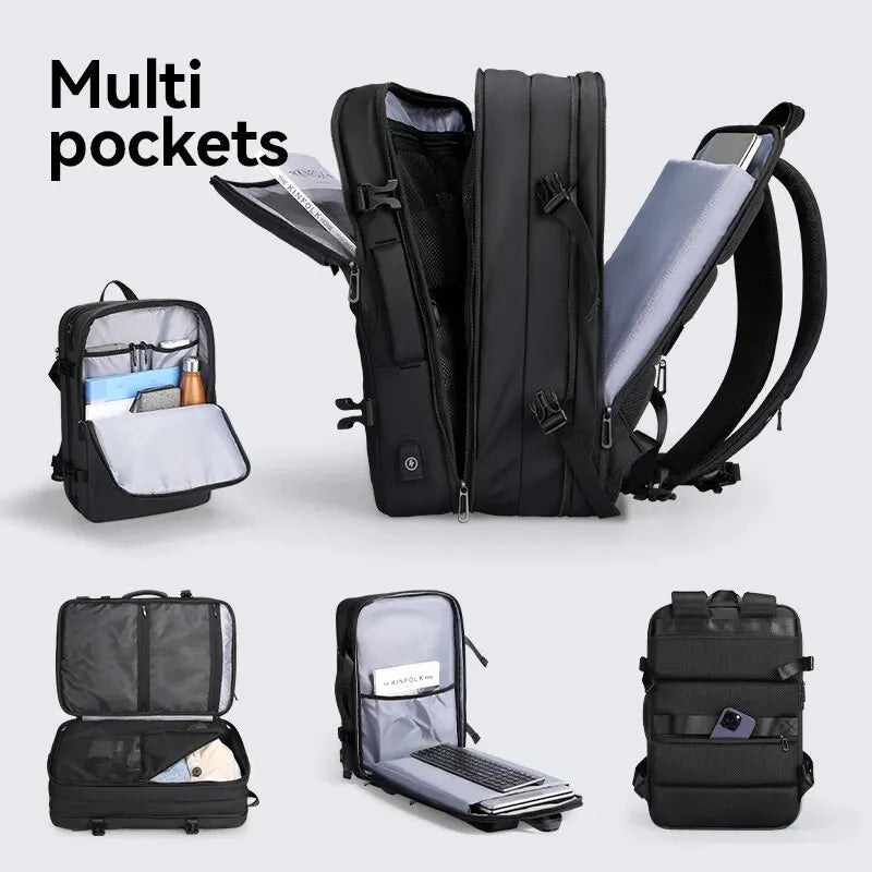 Expandable Waterproof Laptop & Airline Travel Backpack
