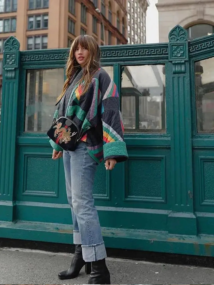 Striped Ladies' Jacket for Autumn – Amélie