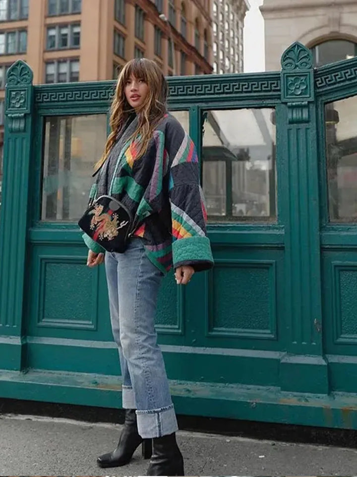 Striped Ladies' Jacket for Autumn – Amélie