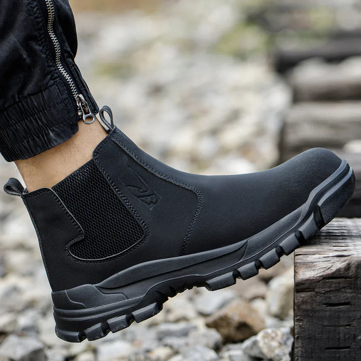 Men's waterproof safety work boots with steel toe & wide fit – Magnus