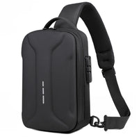 Secure Crossbody Travel Bag with Lock & USB Charging – Men's Shoulder Pack