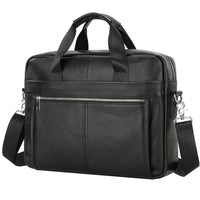 Genuine Cowhide Leather Vintage Laptop Briefcase