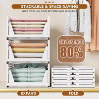 5-Pack Stackable Foldable Closet Storage Boxes – Liora