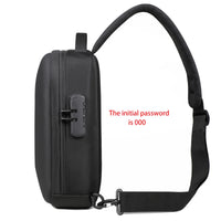 Secure Crossbody Travel Bag with Lock & USB Charging – Men's Shoulder Pack