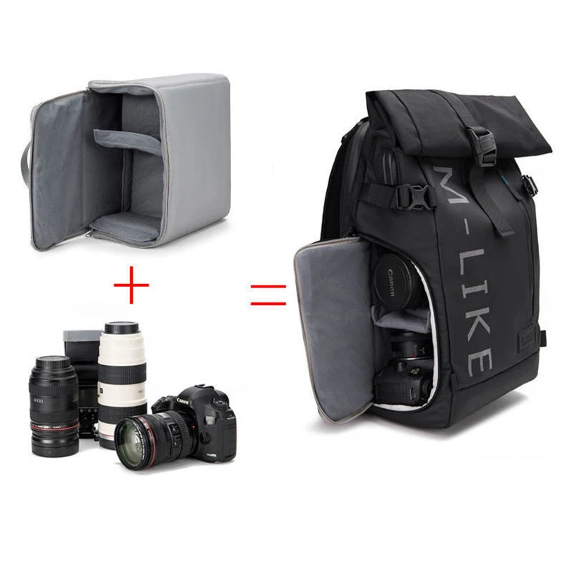 Waterproof Camera Backpack – Stravos – (Large Capacity)