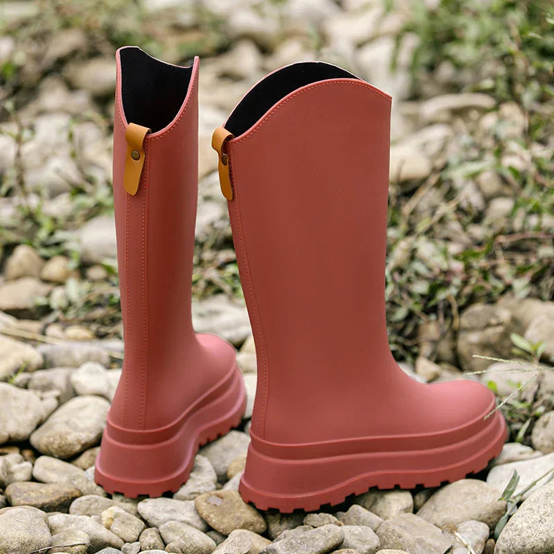 Ladies' rain boots high & waterproof with comfort sole – Maris