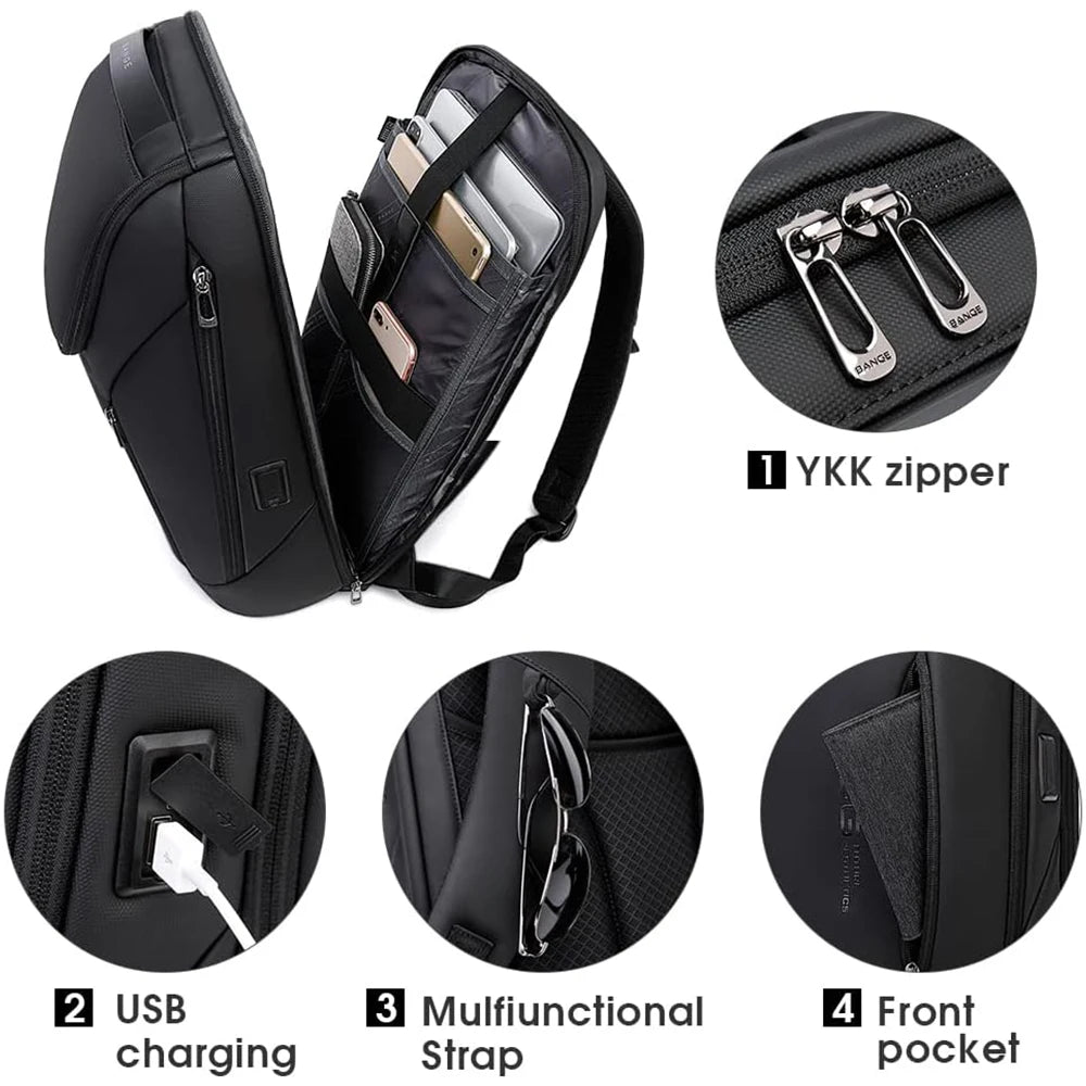 Multifunctional Waterproof Laptop & Work Backpack with Large Capacity