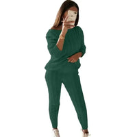 Ladies' Knitted Tracksuit Two-Piece Set for Autumn & Winter – Isaline