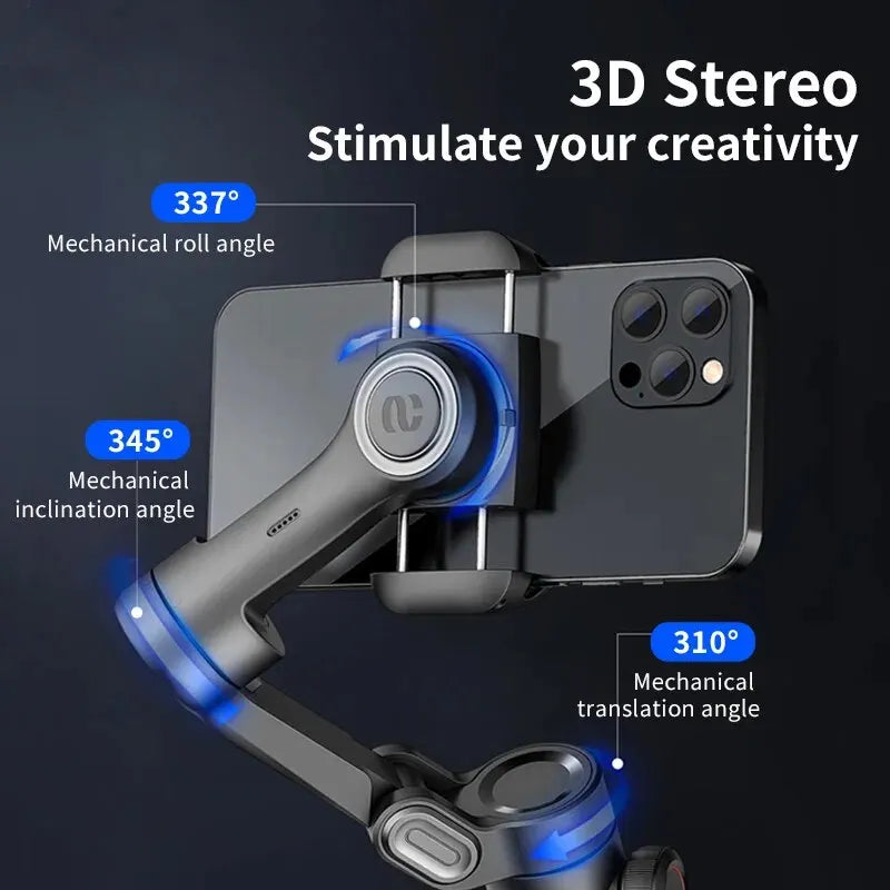 3-Axis Smartphone Gimbal Stabiliser with AI Tracking & Face Detection – Alvion