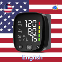 Rechargeable LED Wrist Blood Pressure Monitor with Voice Function – HeartGuard