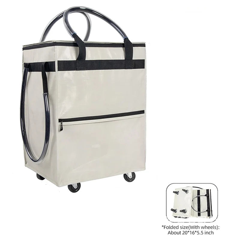 Reusable Shopping Bag with Wheels – Rollex – (Large Capacity)