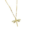 Golden Dragonfly Necklace | Delicate Jewellery for Women