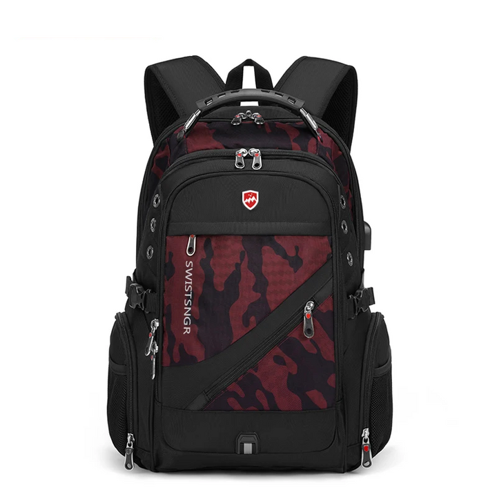 Extra-Large Waterproof Laptop & Travel Backpack with USB Charging