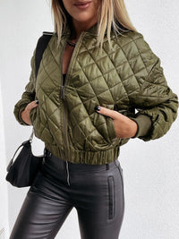 Padded ladies bomber jacket with pockets – Marisa