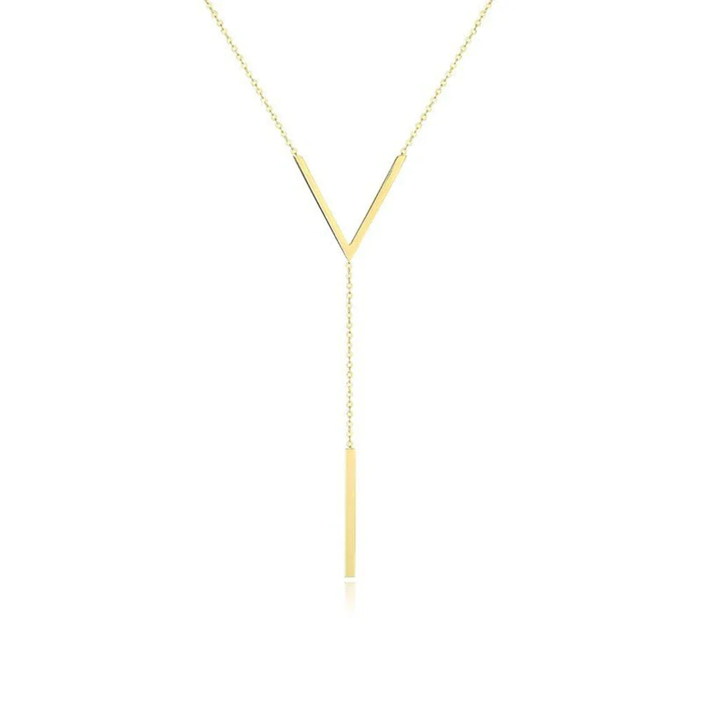 Elegant V-Shaped Gold Necklace | Timeless Style